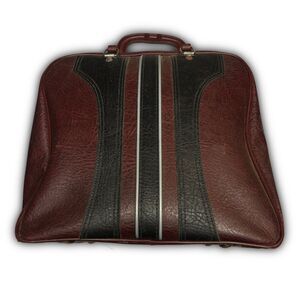 70s Bowling Shoe Leather Burgundy Bag